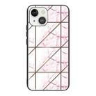 For iPhone 13 Abstract Marble Pattern Glass Protective Case(HC-A4) - 1