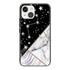 For iPhone 13 Abstract Marble Pattern Glass Protective Case(HC-A8) - 1