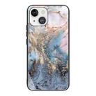 For iPhone 13 mini Abstract Marble Pattern Glass Protective Case (GK-A20) - 1