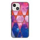 For iPhone 13 mini Abstract Marble Pattern Glass Protective Case (HC-A5) - 1