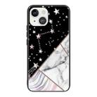 For iPhone 13 mini Abstract Marble Pattern Glass Protective Case (HC-A8) - 1