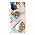 Abstract Marble Pattern Glass Protective Case For iPhone 13 Pro(GK-A4) - 1