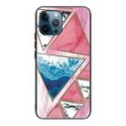 Abstract Marble Pattern Glass Protective Case For iPhone 13 Pro(GK-A7) - 1