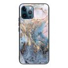 Abstract Marble Pattern Glass Protective Case For iPhone 13 Pro(GK-A20) - 1