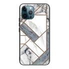 For iPhone 13 Pro Abstract Marble Pattern Glass Protective Case (HC-A10) - 1