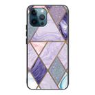 Abstract Marble Pattern Glass Protective Case For iPhone 13 Pro Max(GK-A17) - 1