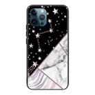 Abstract Marble Pattern Glass Protective Case For iPhone 13 Pro Max(HC-A8) - 1