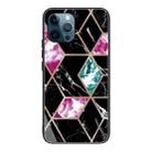 Abstract Marble Pattern Glass Protective Case For iPhone 13 Pro Max(HC-A16) - 1