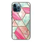 Abstract Marble Pattern Glass Protective Case For iPhone 13 Pro Max(HC-A18) - 1