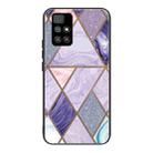 For Xiaomi Redmi 10 Abstract Marble Pattern Glass Protective Case(GK-A17) - 1