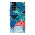 For Xiaomi Redmi 10 Abstract Marble Pattern Glass Protective Case(HC-A1) - 1