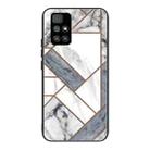 For Xiaomi Redmi 10 Abstract Marble Pattern Glass Protective Case(HC-A10) - 1