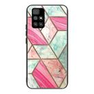 For Xiaomi Redmi 10 Abstract Marble Pattern Glass Protective Case(HC-A18) - 1