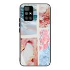 For Xiaomi Redmi 10 Abstract Marble Pattern Glass Protective Case(HC-A21) - 1