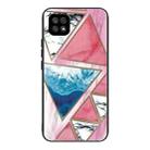 For Samsung Galaxy A22 5G Abstract Marble Pattern Glass Protective Case(GK-A7) - 1
