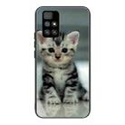 For Xiaomi Redmi 10 Colorful Painted Glass Shockproof Protective Case(Cute cat) - 1