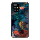 For Xiaomi Redmi 10 Colorful Painted Glass Shockproof Protective Case(Clouds) - 1