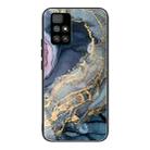 For Xiaomi Redmi 10 Abstract Marble Pattern Glass Protective Case(Abstract Gold) - 1