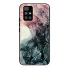 For Xiaomi Redmi 10 Abstract Marble Pattern Glass Protective Case(Abstract Black) - 1