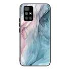 For Xiaomi Redmi 10 Abstract Marble Pattern Glass Protective Case(Abstract Gray) - 1