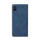 For Samsung Galaxy A02 Simple Suction Closure Horizontal Flip Leather Case with Holder & Card Slot & Wallet(Blue) - 3