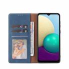 For Samsung Galaxy A02 Simple Suction Closure Horizontal Flip Leather Case with Holder & Card Slot & Wallet(Blue) - 4