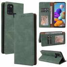For Samsung Galaxy A21s Simple Suction Closure Horizontal Flip Leather Case with Holder & Card Slot & Wallet(Green) - 1
