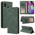 For Samsung Galaxy A40 Simple Suction Closure Horizontal Flip Leather Case with Holder & Card Slot & Wallet(Green) - 1