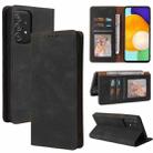For Samsung Galaxy A52 5G / 4G Simple Suction Closure Horizontal Flip Leather Case with Holder & Card Slot & Wallet(Black) - 1
