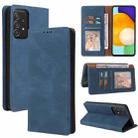 For Samsung Galaxy A52 5G / 4G Simple Suction Closure Horizontal Flip Leather Case with Holder & Card Slot & Wallet(Blue) - 1