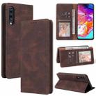 For Samsung Galaxy A70 Simple Suction Closure Horizontal Flip Leather Case with Holder & Card Slot & Wallet(Brown) - 1