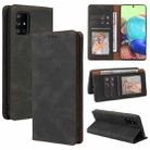 For Samsung Galaxy A71 5G Simple Suction Closure Horizontal Flip Leather Case with Holder & Card Slot & Wallet(Black) - 1