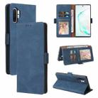 For Samsung Galaxy Note10+ Simple Suction Closure Horizontal Flip Leather Case with Holder & Card Slot & Wallet(Blue) - 1
