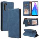 For Xiaomi Redmi Note 8T Simple Suction Closure Horizontal Flip Leather Case with Holder & Card Slot & Wallet(Blue) - 1