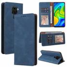 For Xiaomi Redmi Note 9 / 10X 4G Simple Suction Closure Horizontal Flip Leather Case with Holder & Card Slot & Wallet(Blue) - 1