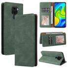 For Xiaomi Redmi Note 9 / 10X 4G Simple Suction Closure Horizontal Flip Leather Case with Holder & Card Slot & Wallet(Green) - 1