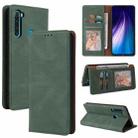 For Xiaomi Redmi Note 8 Simple Suction Closure Horizontal Flip Leather Case with Holder & Card Slot & Wallet(Green) - 1