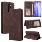 For Xiaomi Redmi Note 8 Pro Simple Suction Closure Horizontal Flip Leather Case with Holder & Card Slot & Wallet(Brown) - 1