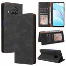 For Xiaomi Mi 10T Lite 5G Simple Suction Closure Horizontal Flip Leather Case with Holder & Card Slot & Wallet(Black) - 1