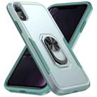 For iPhone XR Ring Kickstand Heavy Duty Shockproof Phone Case(Green) - 1