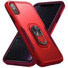 For iPhone XS Max Ring Kickstand Heavy Duty Shockproof Phone Case(Red) - 1
