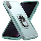 For iPhone XS Max Ring Kickstand Heavy Duty Shockproof Phone Case(Green) - 1