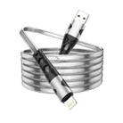 hoco U105 Treasure Jelly Braided USB to 8 Pin Charging Data Cable, Cable Length: 1.2m(Silver) - 1