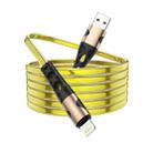 hoco U105 Treasure Jelly Braided USB to 8 Pin Charging Data Cable, Cable Length: 1.2m(Gold) - 1