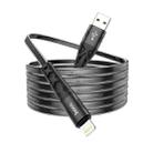 hoco U105 Treasure Jelly Braided USB to 8 Pin Charging Data Cable, Cable Length: 1.2m(Black) - 1