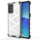 For OPPO Reno6 4G Shockproof Honeycomb PC + TPU Case(White) - 1