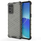 For OPPO Reno6 4G Shockproof Honeycomb PC + TPU Case(Black) - 1