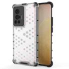 For vivo X70 Pro Shockproof Honeycomb PC + TPU Case(White) - 1