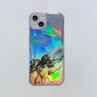 For iPhone 13 Pro Laser Marble Pattern Clear TPU Shockproof Protective Case (Gray) - 2