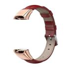 For Huawei Band 4 / Honor Band 5i MIJOBS Cowhide Leather Watch Band(Red) - 1